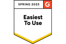 G2 Easiest to Use Spring 2025 Badge